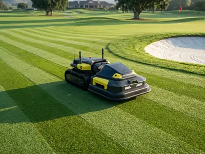 Территория гольф-клуба — профессиональное кошение Yarbo Mower Pro