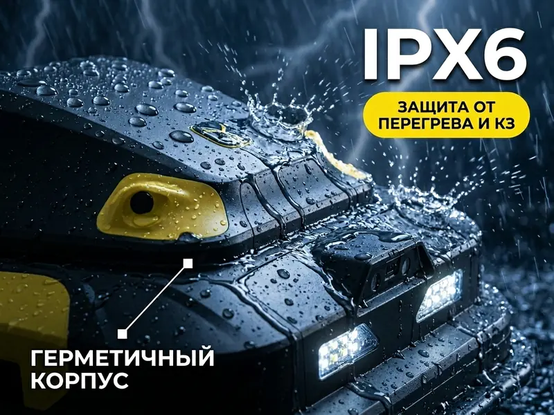 Герметичный корпус Yarbo IPX5/IPX6 работает под дождём
