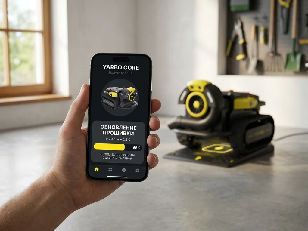 Обновления прошивки Yarbo Blower по Wi-Fi через приложение