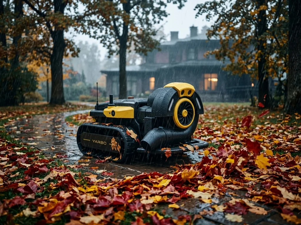 Работает ли воздуходувка Yarbo Blower в дождь и на мокрых листьях?